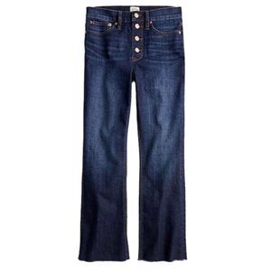 J. Crew 9" demi-boot crop jeans in Dark Worn wash - Size 32